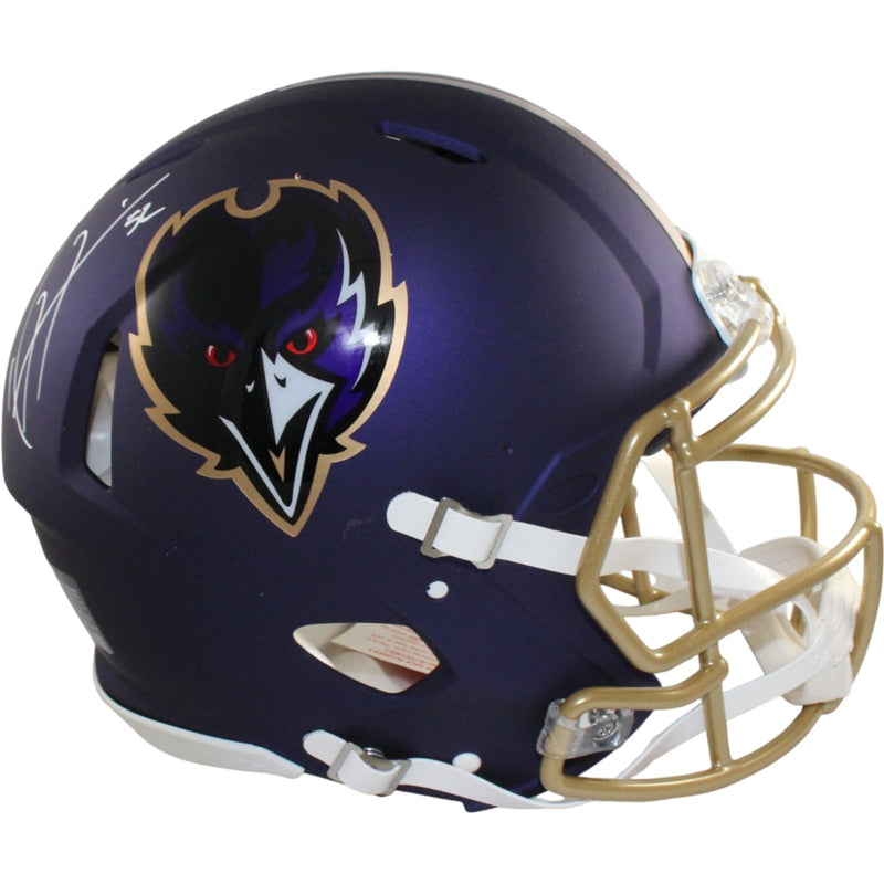 Ray Lewis Baltimore Ravens Autographed Full Size Authentic 2024 Alternate Helmet