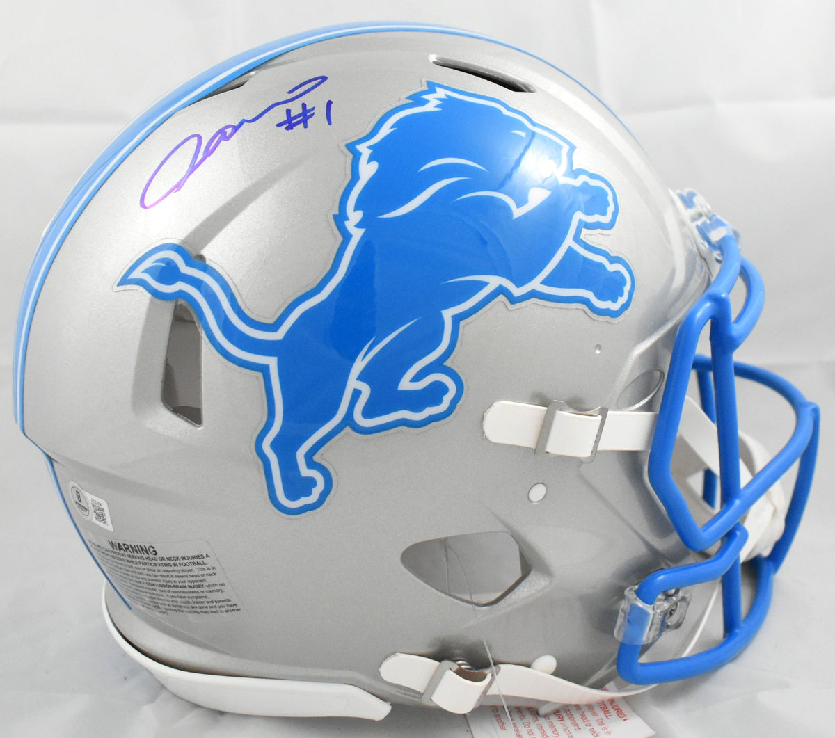 Jameson Williams Autographed Detroit Lions Full Size Speed Authentic Helmet