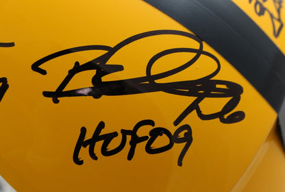 Franco Harris & Terry Bradshaw Multi-Signed Steelers HOF Full Size Helmet