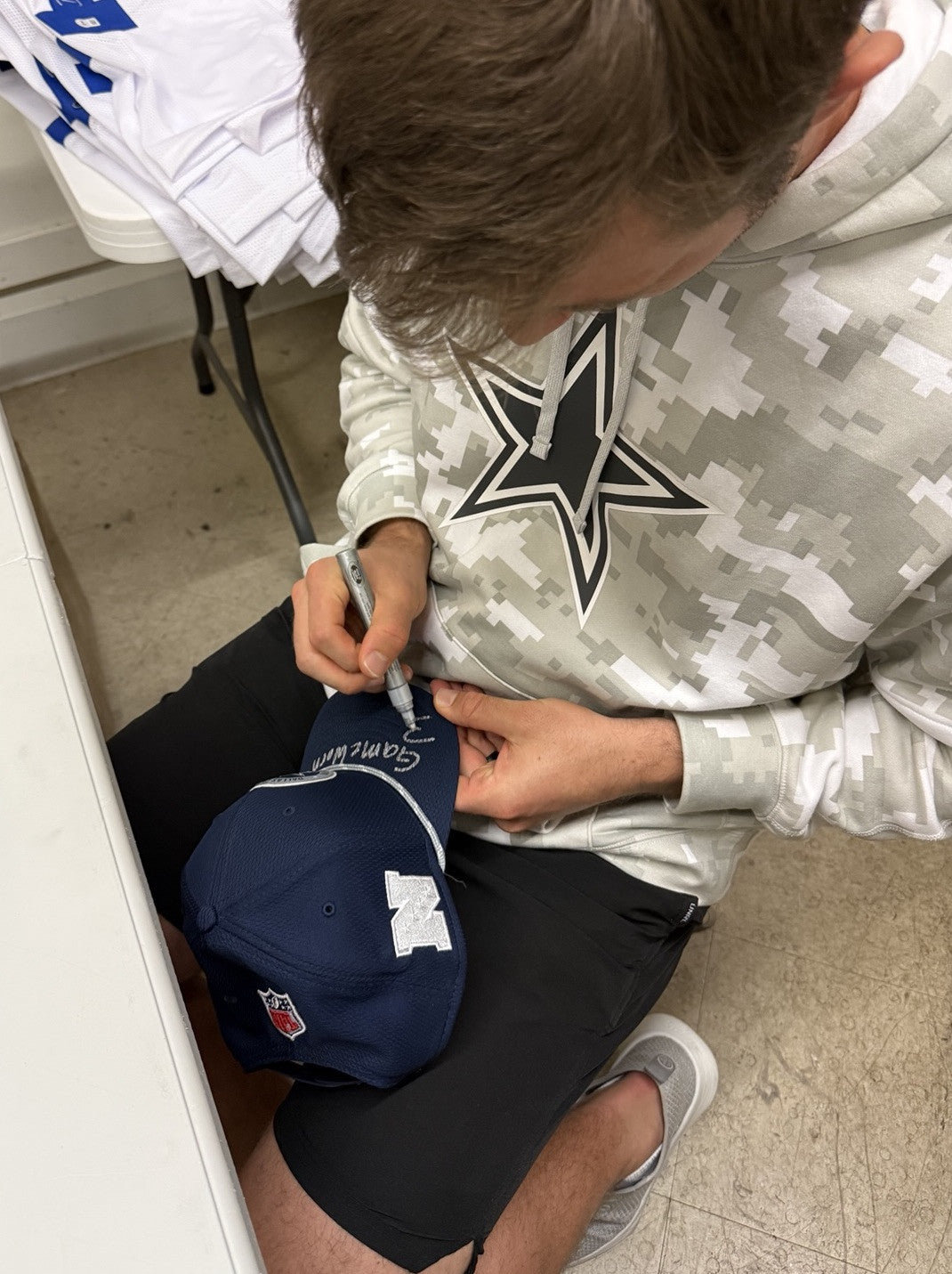 Brandon Aubrey Signed Game Worn 2024 Dallas Cowboys Hat (BAS COA)