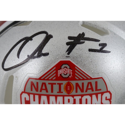 Quinshon Judkins Autographed Ohio State National Champ Mini Helmet