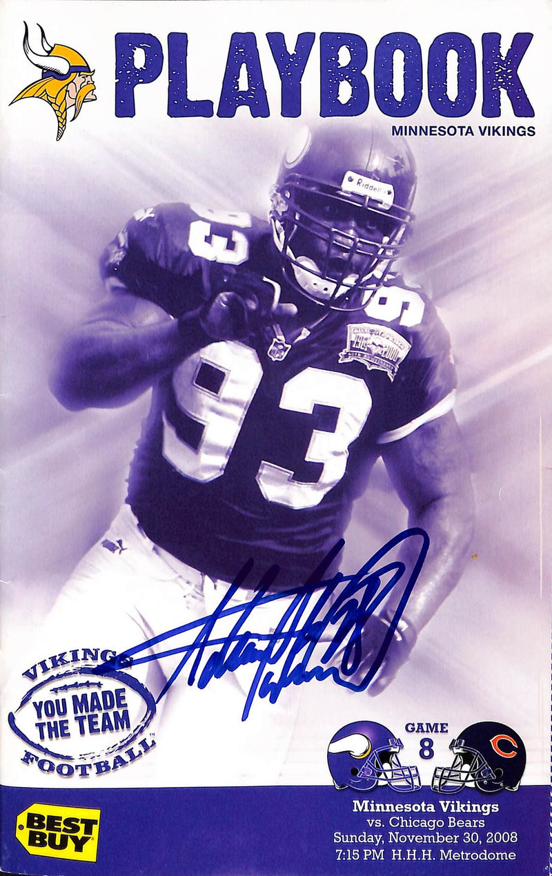 Adrian Peterson Signed Minnesota Vikings 11/30/08 Media Guide (Beckett)