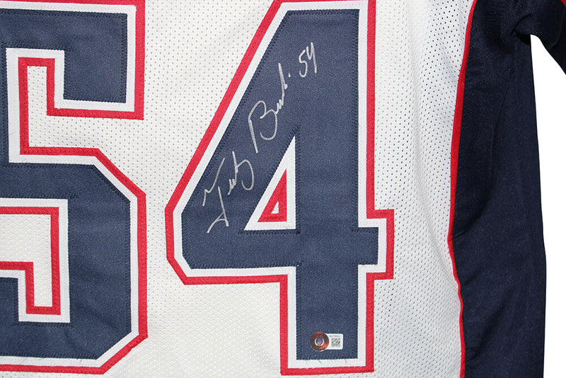 Tedy Bruschi Autographed New England Patriots Custom Jersey