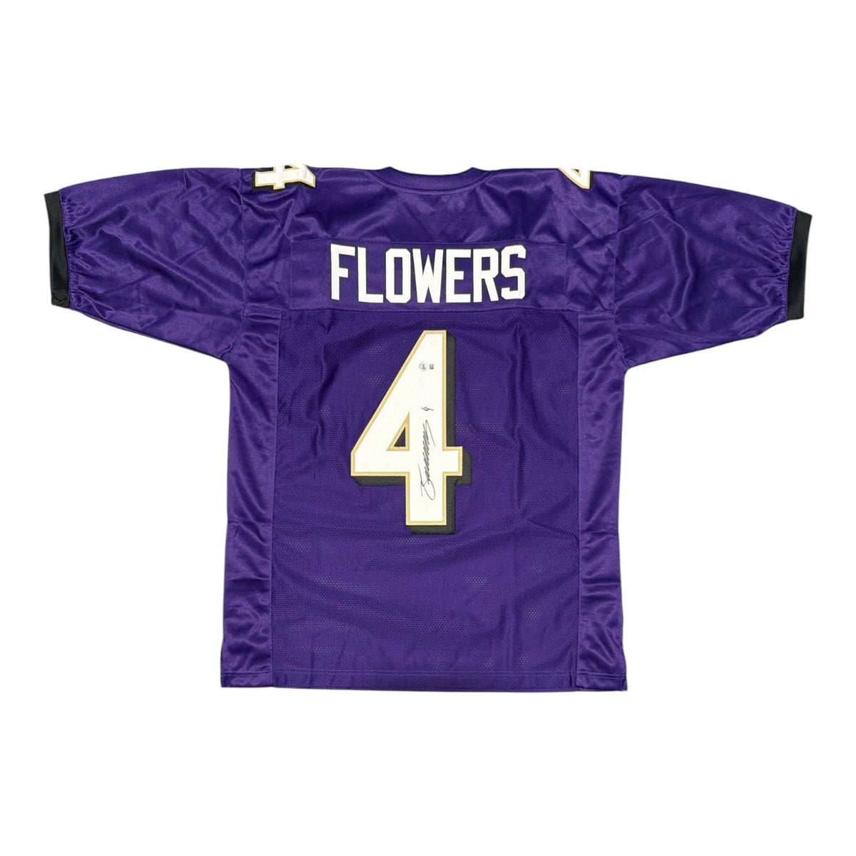 Zay Flowers Autographed Baltimore Ravens Custom Jersey