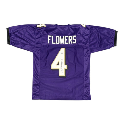 Zay Flowers Autographed Baltimore Ravens Custom Jersey