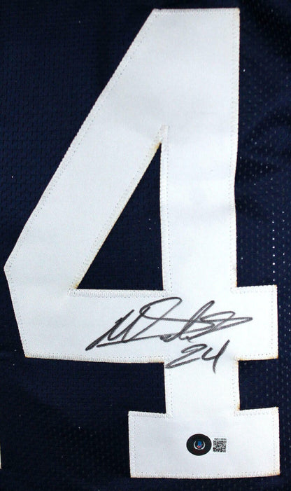 Miles Sanders Signed Blue Custom College Style Football Jersey