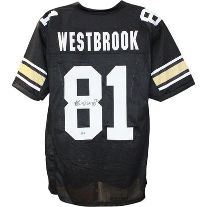 Michael Westbrook Signed College Style Jersey (64 YD TD Inscription)