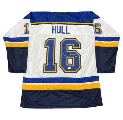 Brett Hull Signed St. Louis Blues Custom Hockey Jersey Beckett BAS