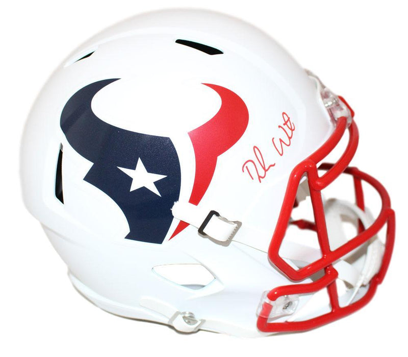 Deshaun Watson Autographed Houston Texans Full Size Flat White Helmet