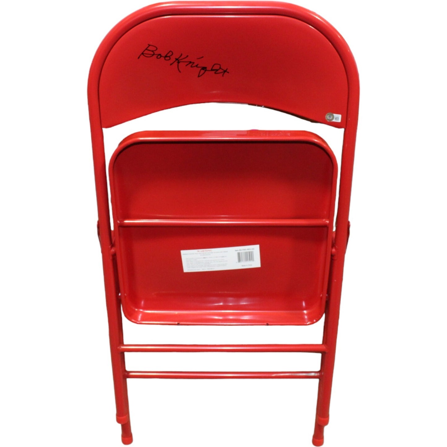 Bobby Knight Autographed Indiana Hoosiers Red Folding Chair (BAS)