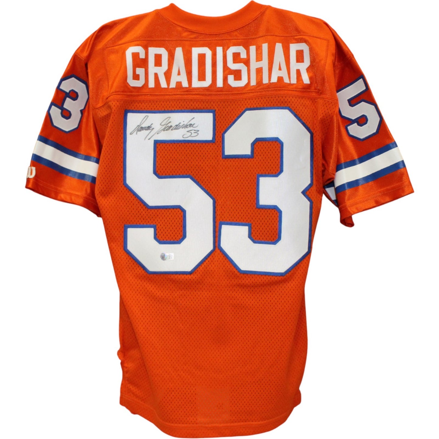 Randy Gradishar Signed Denver Broncos Orange Wilson Jersey (Size 42)