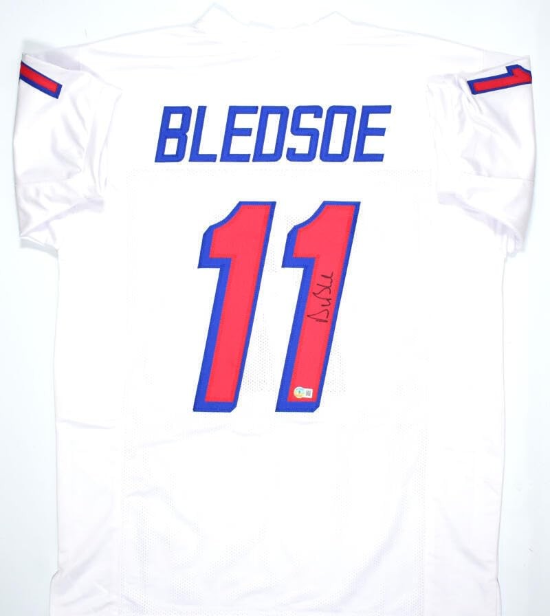 Drew Bledsoe Autographed White Custom Jersey
