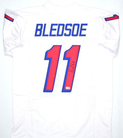 Drew Bledsoe Autographed White Custom Jersey