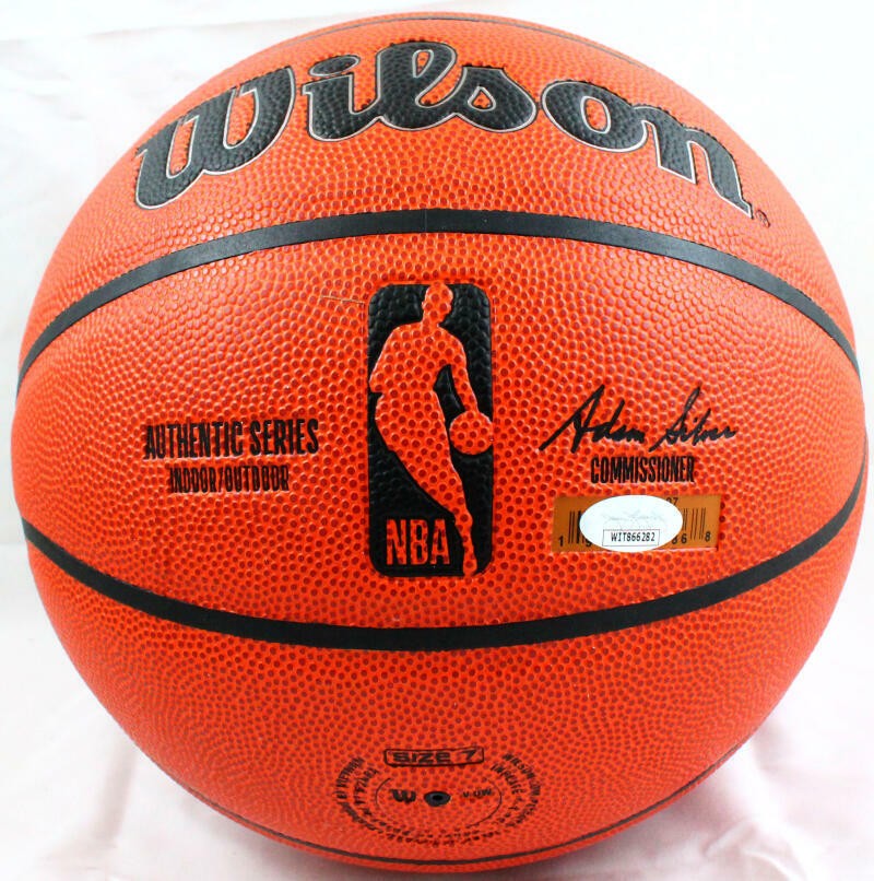 Ralph Sampson & Hakeem Olajuwon Signed Wilson NBA Basketball