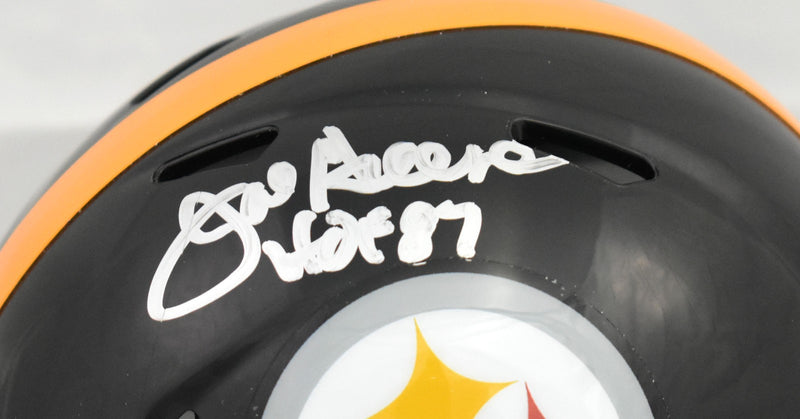 Joe Greene Signed Pittsburgh Steelers Mini Helmet with HOF Inscription