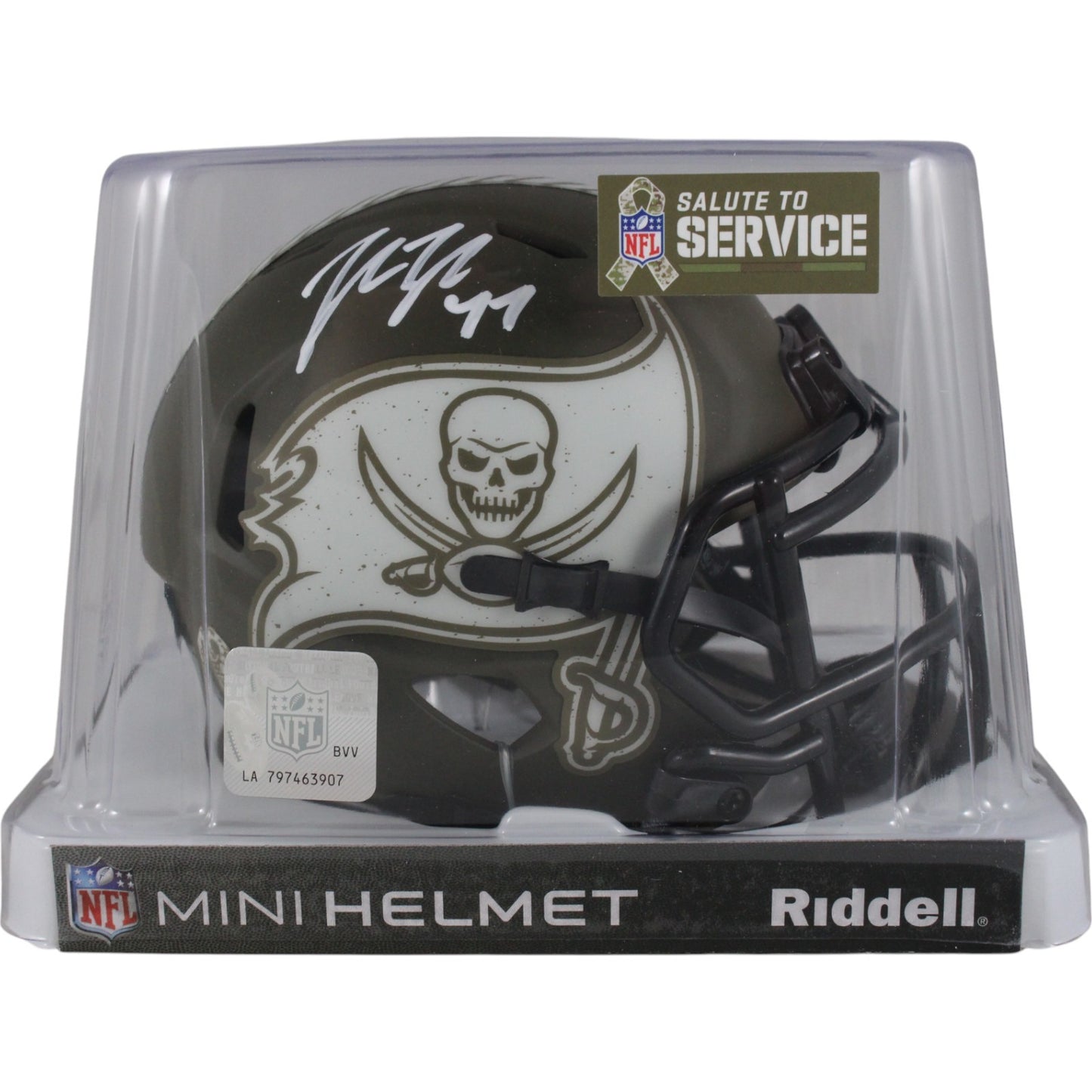 John Lynch Autographed Tampa Bay Buccaneers Salute to Service Mini Helmet