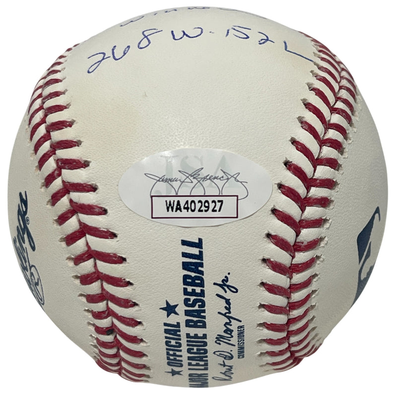 Jim Palmer Signed Baltimore Orioles ROMLB Baseball (9 Inscriptions) JSA COA