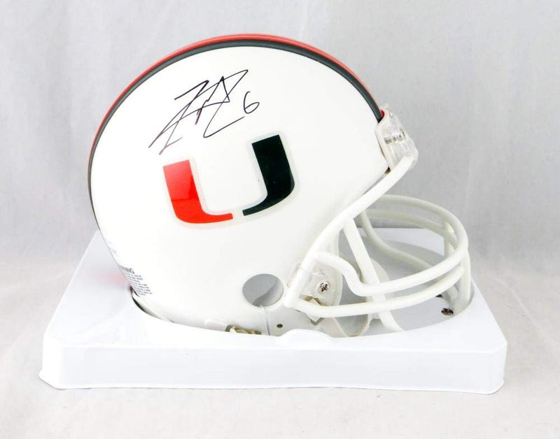 Lamar Miller Signed Miami Hurricanes White Mini Helmet