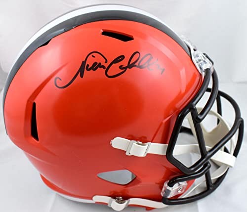Nick Chubb Signed Cleveland Browns Full Size Speed Helmet - Black