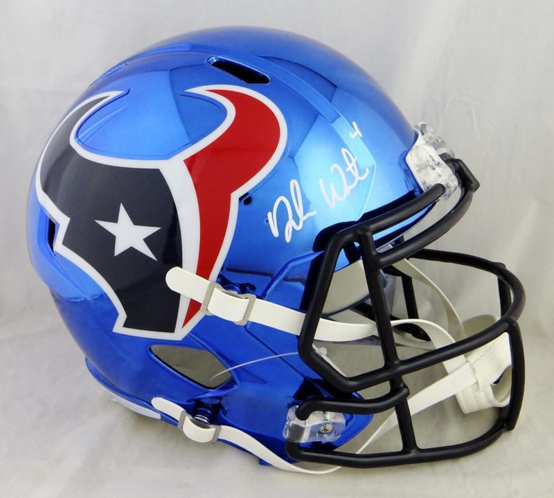 Deshaun Watson Signed Houston Texans Full Size Chrome Helmet