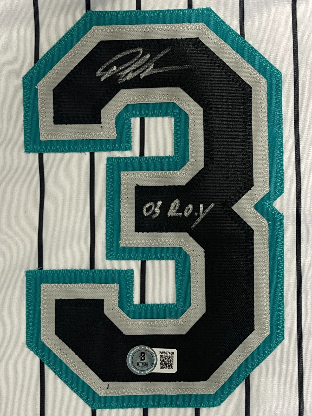 Dontrelle Willis Signed Florida Marlins Custom Jersey - 03 NL ROY BAS COA