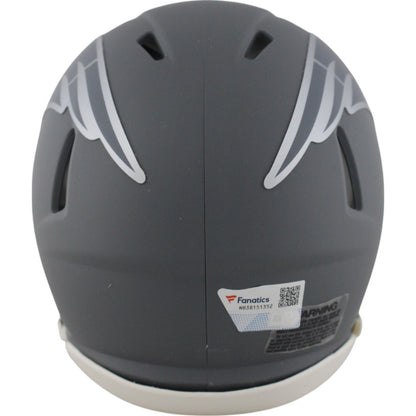 Tom Brady Autographed New England Patriots Slate Mini Helmet (Fanatics)