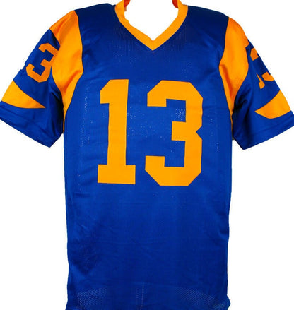 Kurt Warner Signed St. Louis Rams Style Custom Jersey - SB MVP