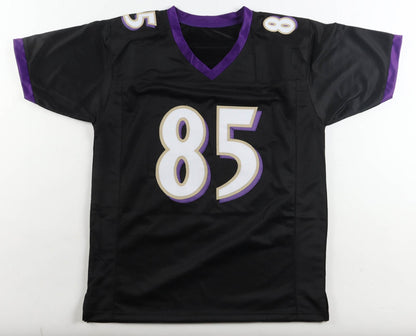Derrick Mason Autographed Baltimore Ravens Black Custom Jersey