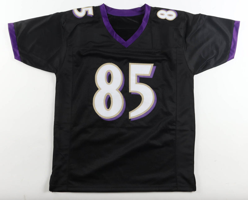 Derrick Mason Autographed Baltimore Ravens Black Custom Jersey