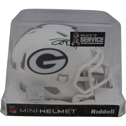 Jayden Reed Signed Green Bay Packers 2024 Salute to Service Mini Helmet