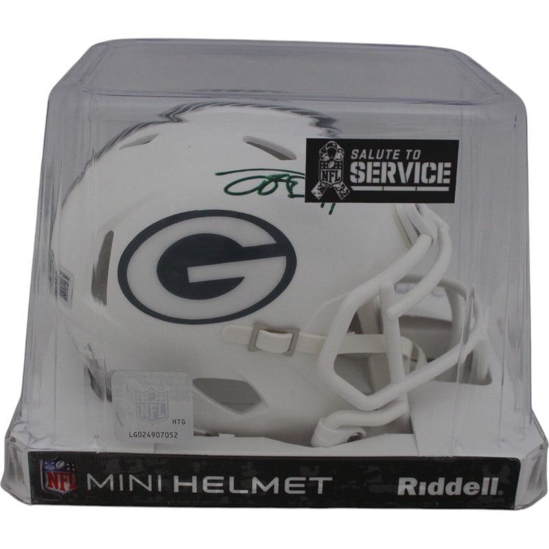 Jayden Reed Signed Green Bay Packers 2024 Salute to Service Mini Helmet