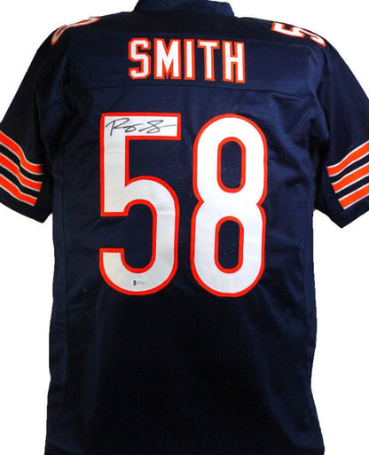 Roquan Smith Signed Chicago Bears Custom Blue Jersey - 2017 Butkus Award