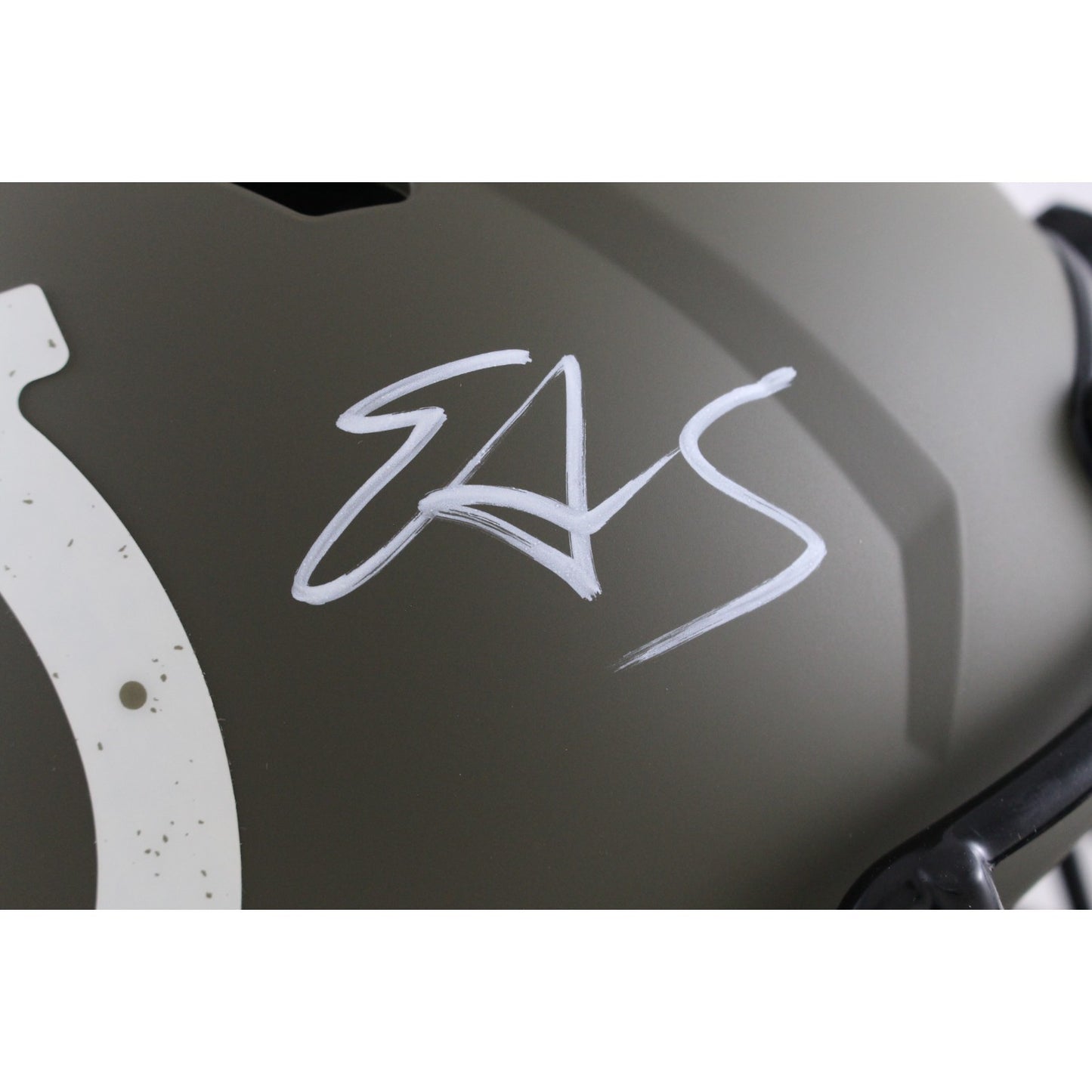Edgerrin James Signed Indianapolis Colts Authentic Salute to Service Helmet