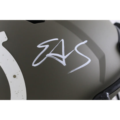 Edgerrin James Signed Indianapolis Colts Authentic Salute to Service Helmet