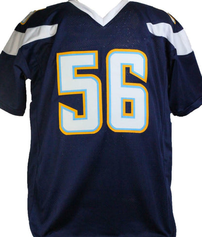 Shawne Merriman Signed San Diego Chargers Style Blue Custom Jersey