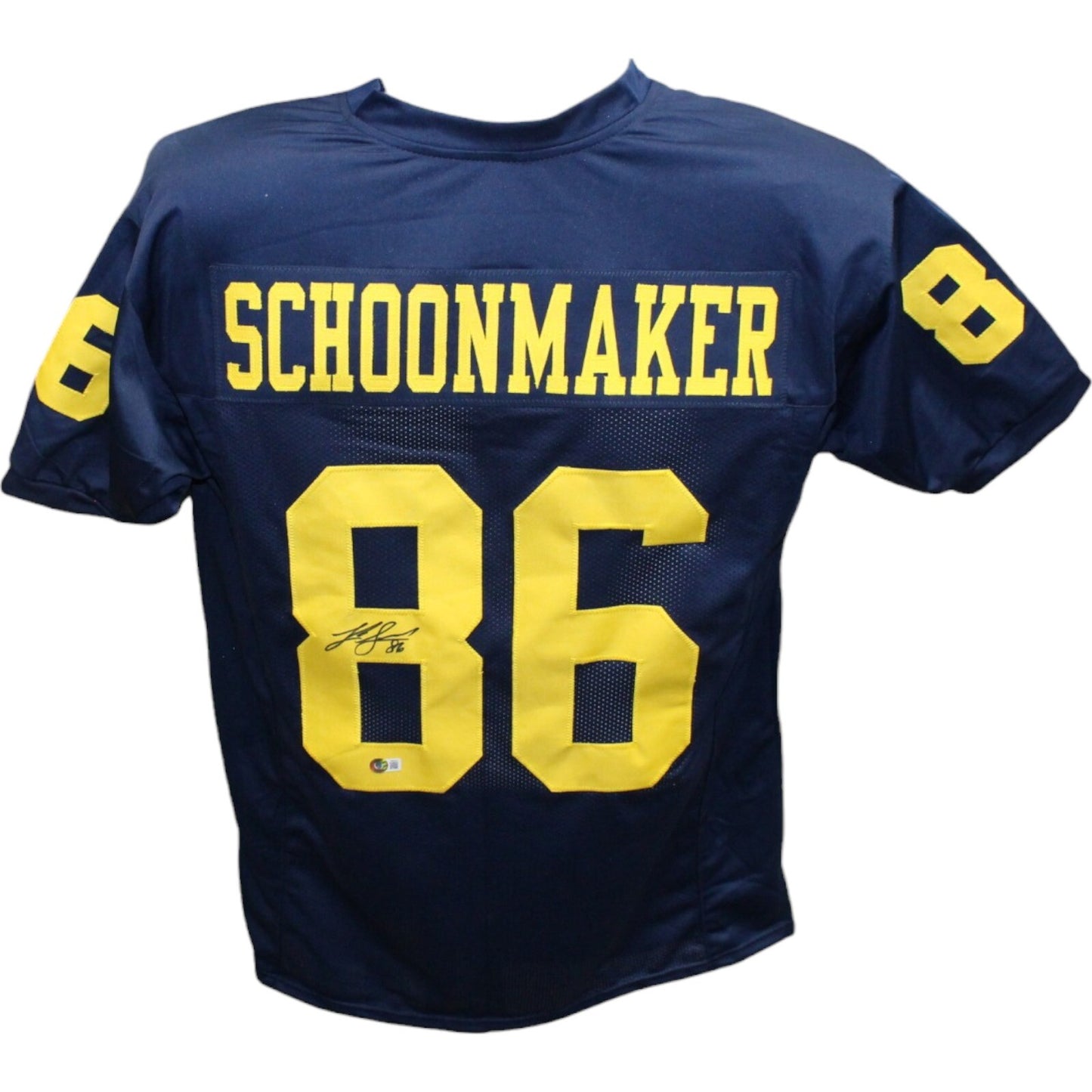 Luke Schoonmaker Signed Michigan Wolverines Style Custom Football Jersey