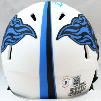 Derrick Mason Signed Tennessee Titans Lunar Speed Mini Helmet