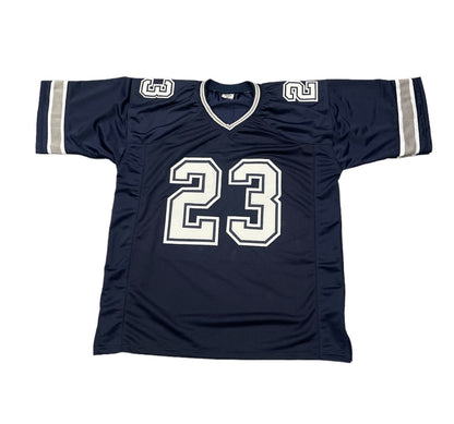 Rico Dowdle Signed Dallas Cowboys Custom Jersey (Beckett COA)