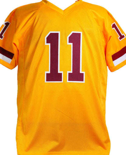 Alex Smith Autographed Yellow Custom Football Jersey