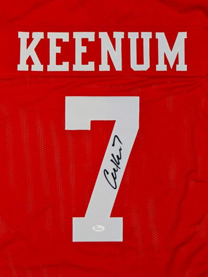 Case Keenum Signed Red Custom College Style Jersey