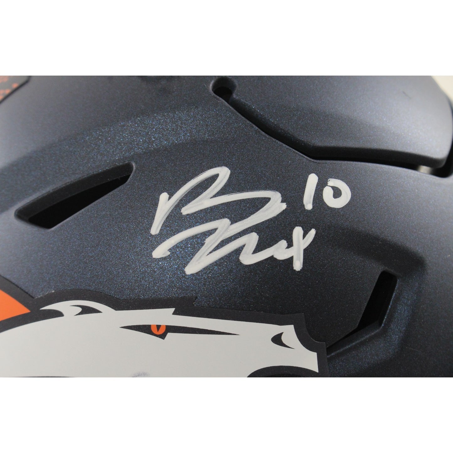 Bo Nix Denver Broncos Autographed Mid-Size Midi Helmet