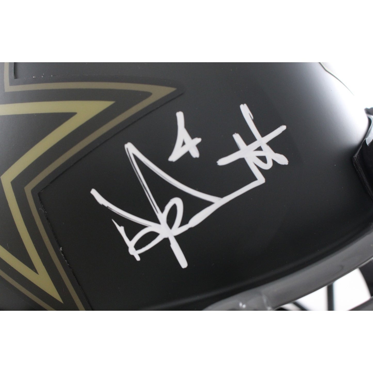 Dak Prescott Dallas Cowboys Autographed 2025 Salute to Service Full Size Helmet