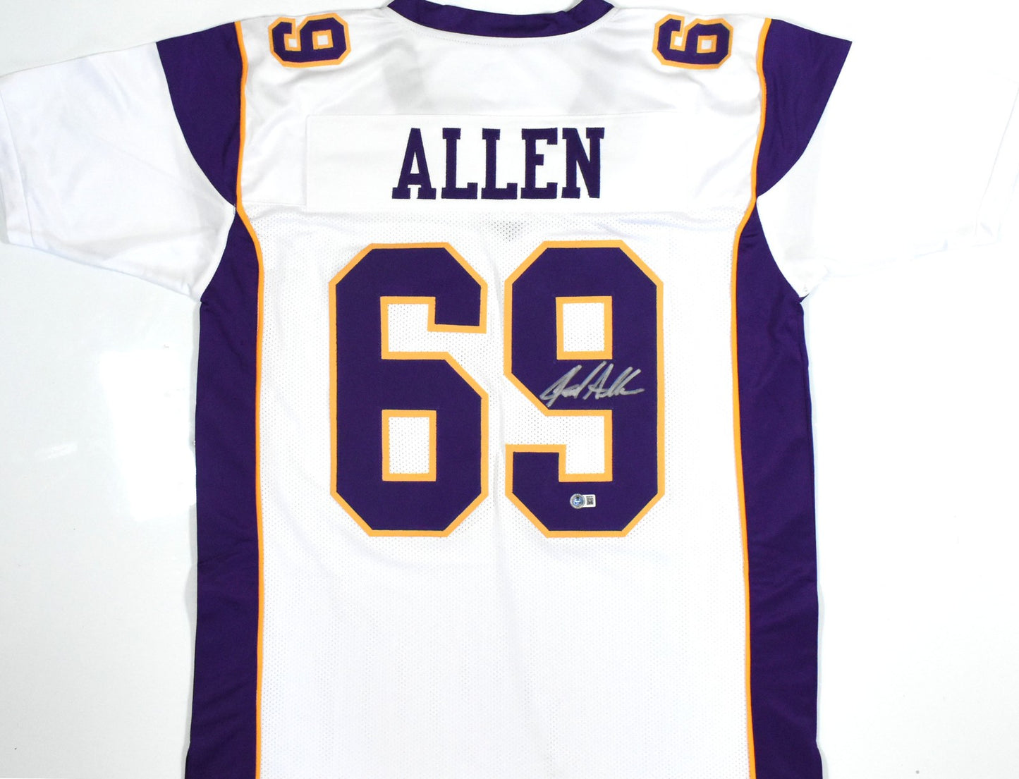 Jared Allen Autographed Minnesota Vikings White Custom Jersey