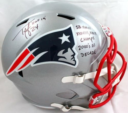 Ty Law Signed New England Patriots Full Size Speed Helmet