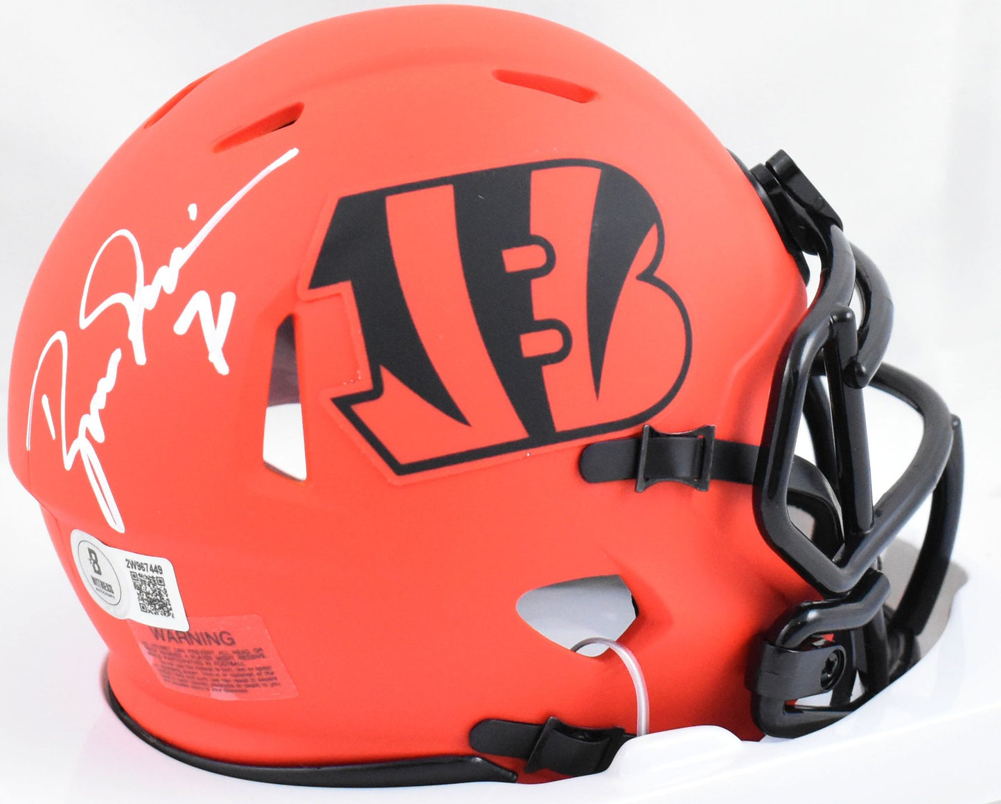 Boomer Esiason Autographed Cincinnati Bengals Rave Speed Mini Helmet