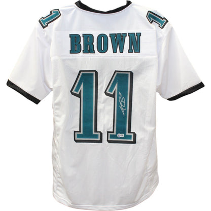 AJ Brown Autographed White Pro Style Jersey (Beckett Witnessed)