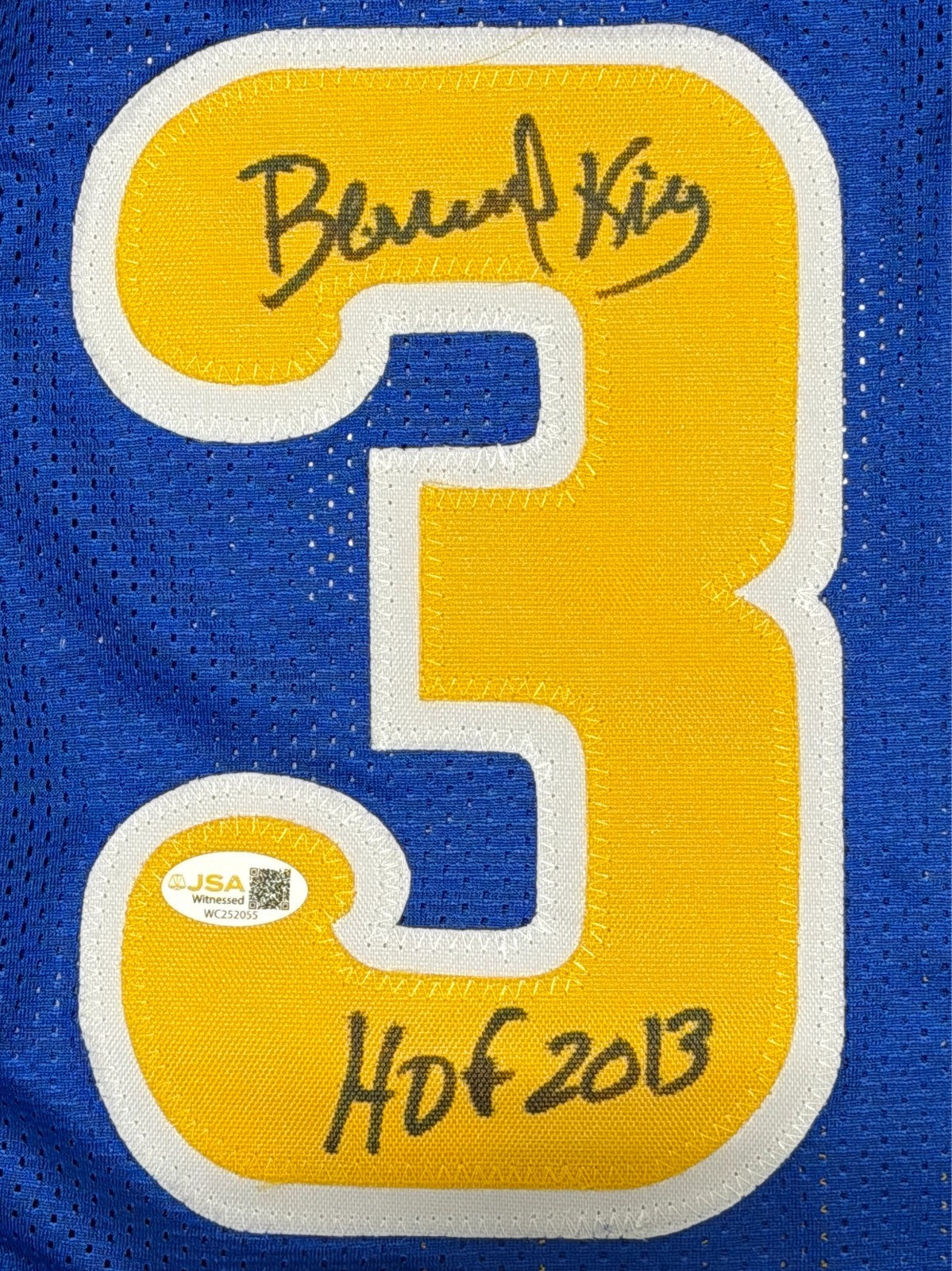Bernard King Signed Golden State Warriors Custom Jersey JSA HOF 2013