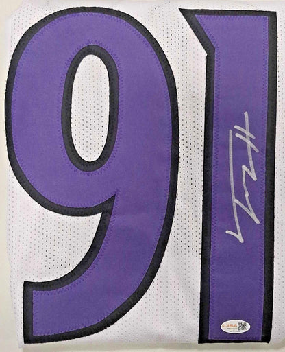 Trey Hendrickson Signed Baltimore Ravens White Custom Jersey