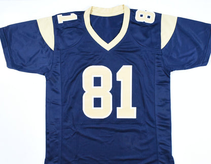 Torry Holt Signed St. Louis Rams Custom Blue Jersey