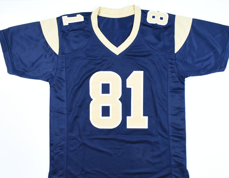 Torry Holt Signed St. Louis Rams Custom Blue Jersey